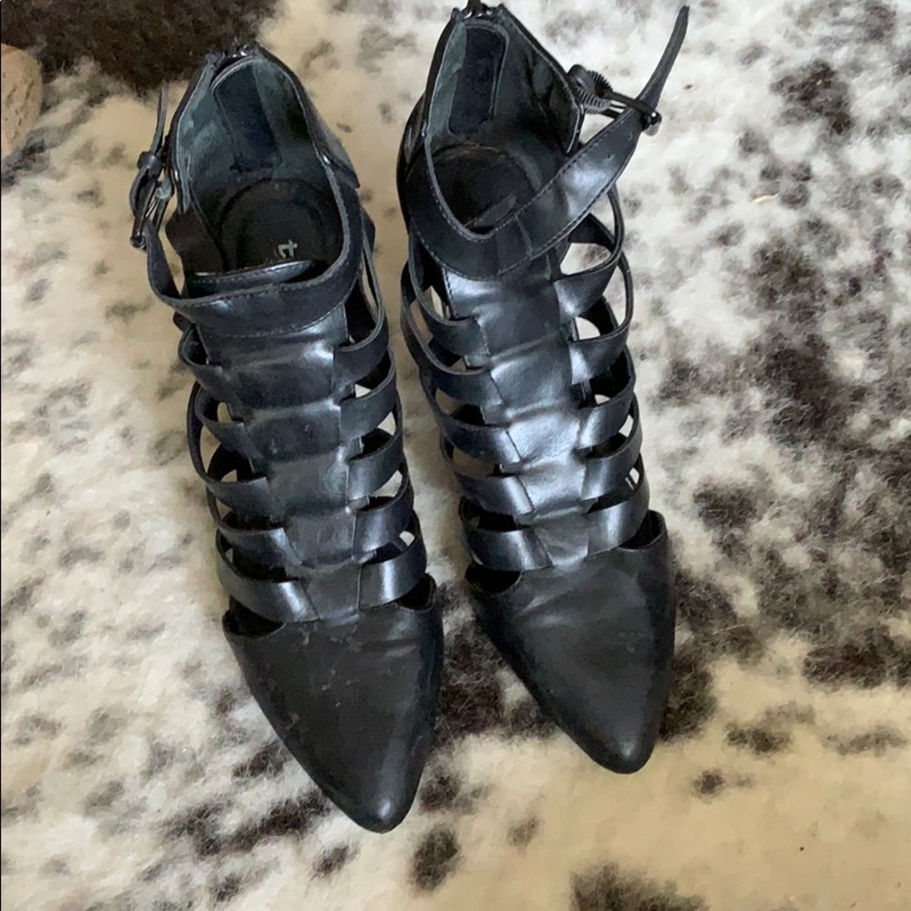 Pointed clear heels